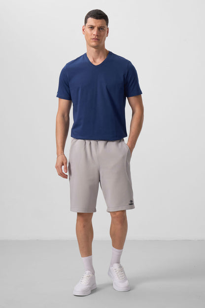 Stone Surface Textured Oversize Men's Shorts - 81288