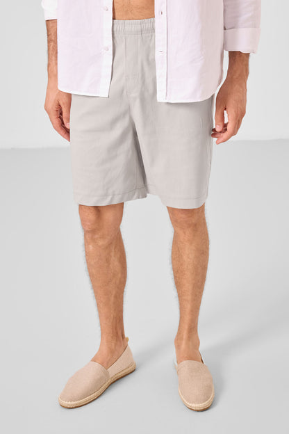 Stone Standard Fit Weaving Lightweight Flexible Chino Men's Shorts - 81293