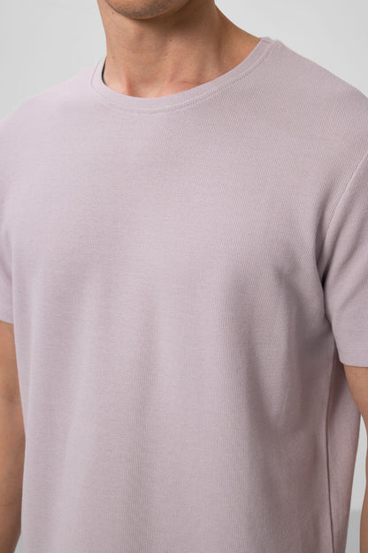 Textured Stone Surface Comfort Fit Basic Men's T-Shirt - 88436