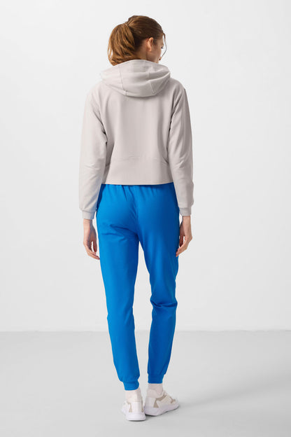 Stone-Hooded Zippered Oversize Women's Tracksuit Set - 95328