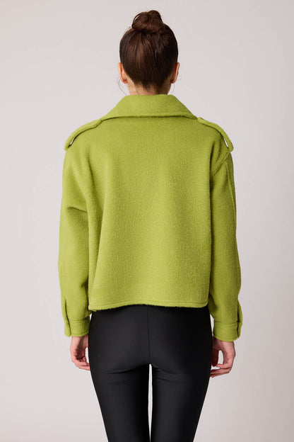 SINGLE POCKET STUDS COVERED JACKET