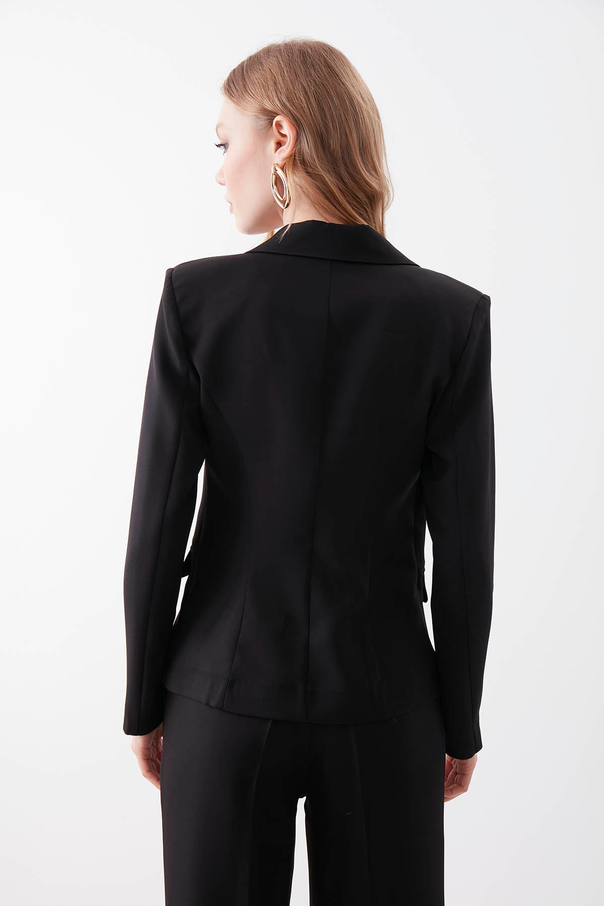 SINGLE BUTTON BLAZER JACKET