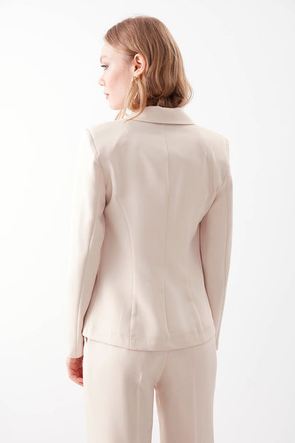 SINGLE BUTTON BLAZER JACKET