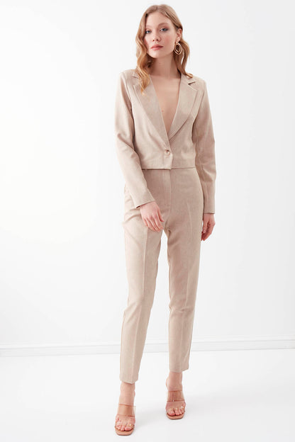 ONE BUTTON CROP JACKET