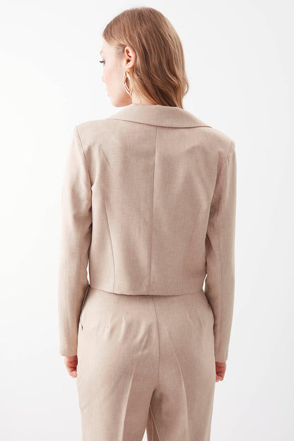 ONE BUTTON CROP JACKET