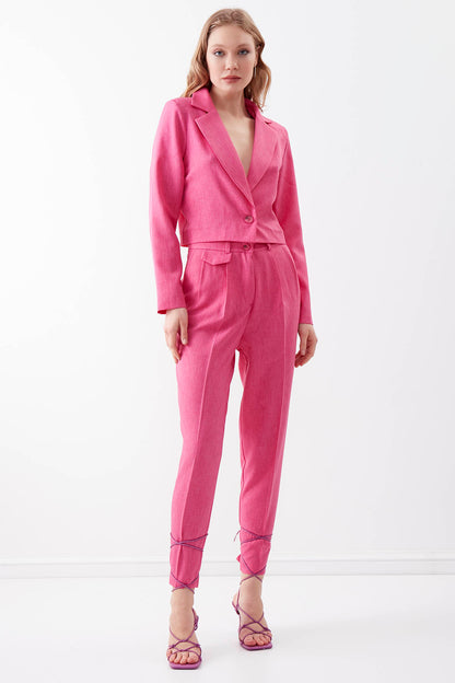 ONE BUTTON CROP JACKET
