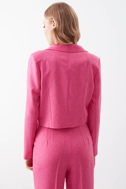 ONE BUTTON CROP JACKET