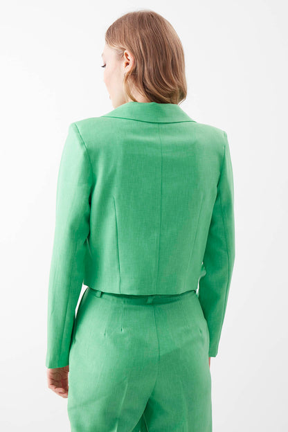 ONE BUTTON CROP JACKET