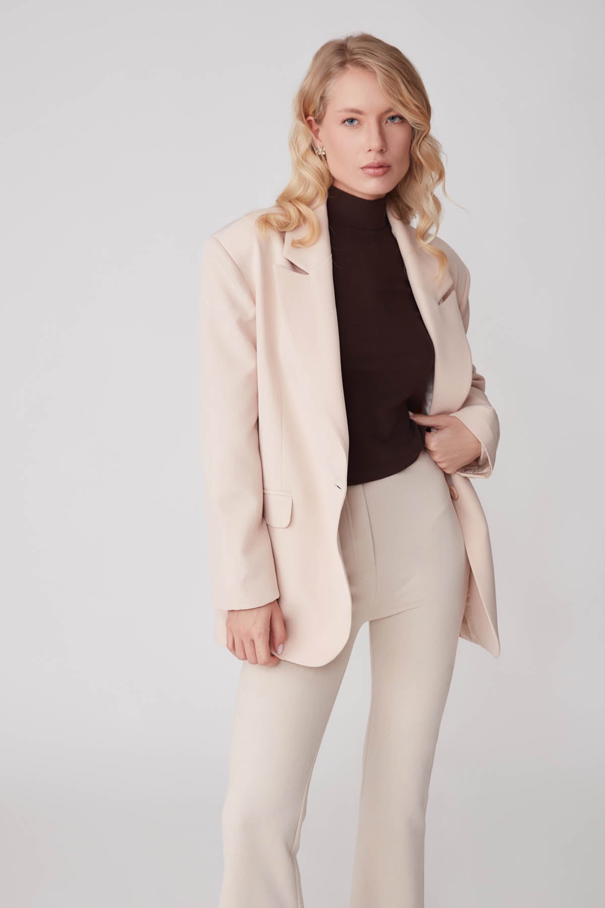 SINGLE BUTTON VATICAN  COMFY BLAZER JACKET