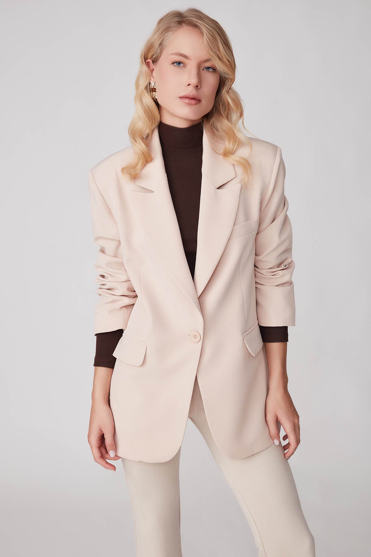 SINGLE BUTTON VATICAN  COMFY BLAZER JACKET