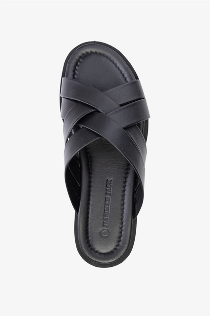 Black Men's Slippers