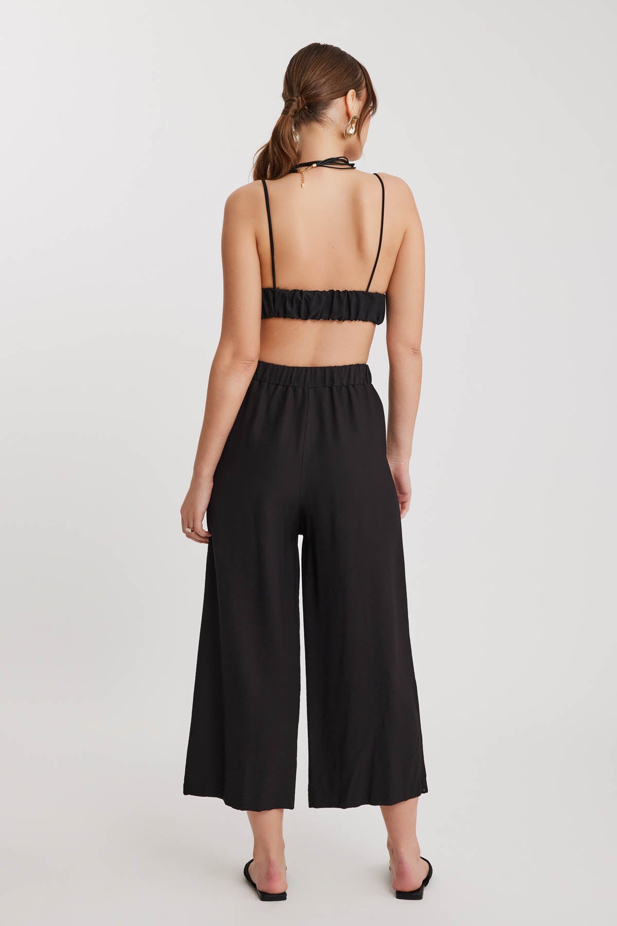 TRI-BUTTON WIDE BATCH PLEATED TROUSERS