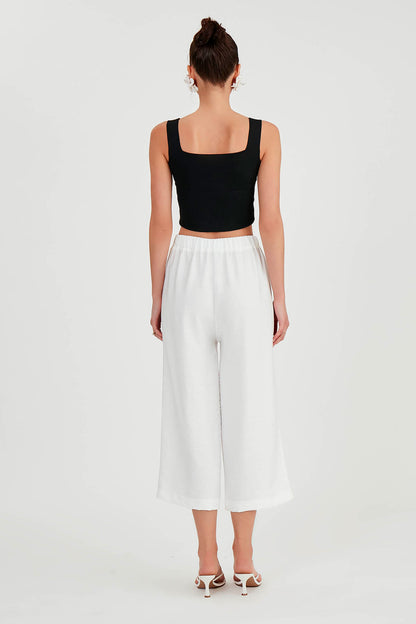 TRI-BUTTON WIDE BATCH PLEATED TROUSERS