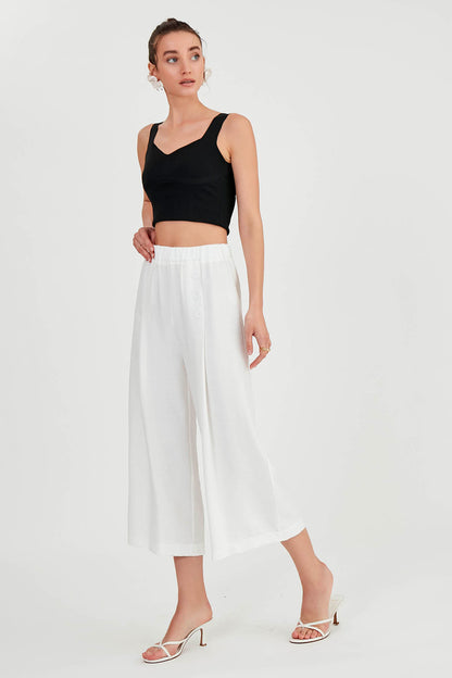 TRI-BUTTON WIDE BATCH PLEATED TROUSERS