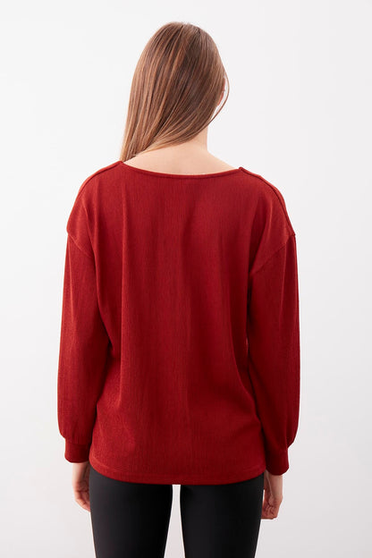 V COLLAR BLOUSE
