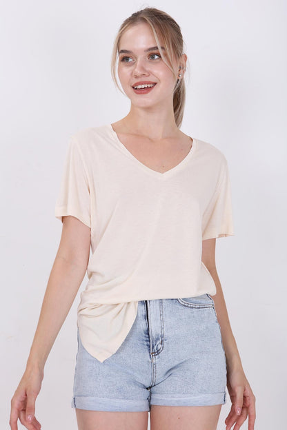 V COLLAR T-SHIRT