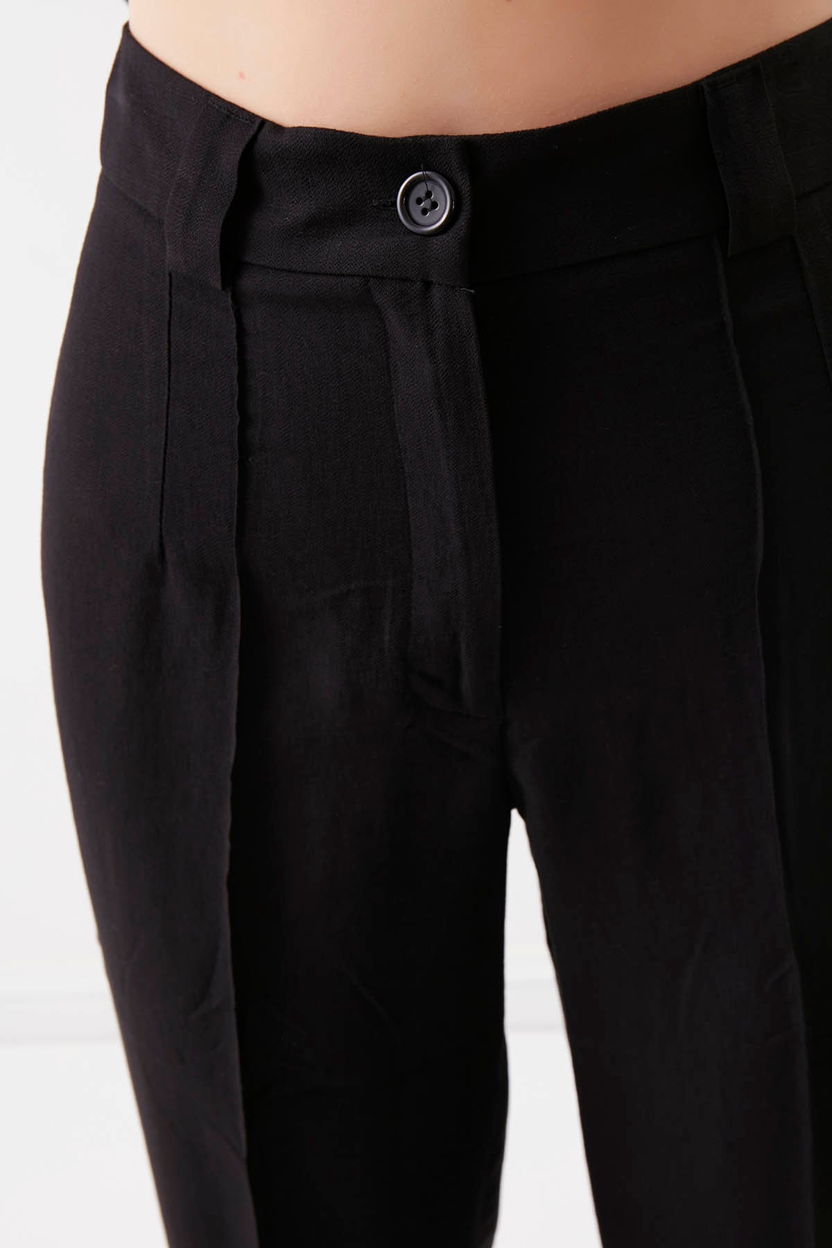 VISCOSE FLAXEN FRONT STITCH TROUSERS