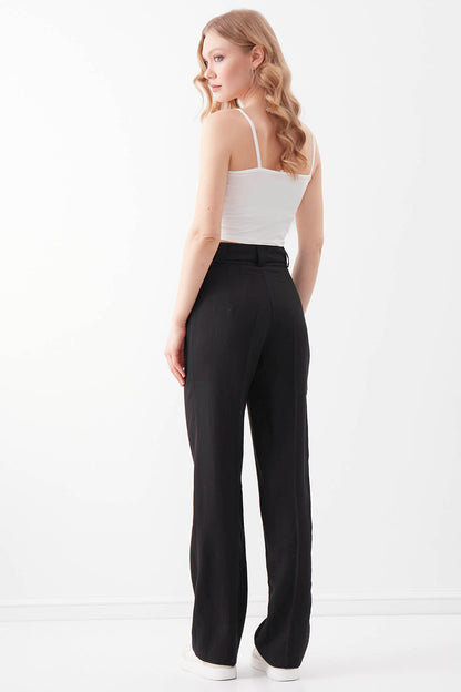 VISCOSE FLAXEN FRONT STITCH TROUSERS