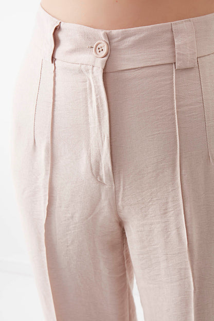 VISCOSE FLAXEN FRONT STITCH TROUSERS