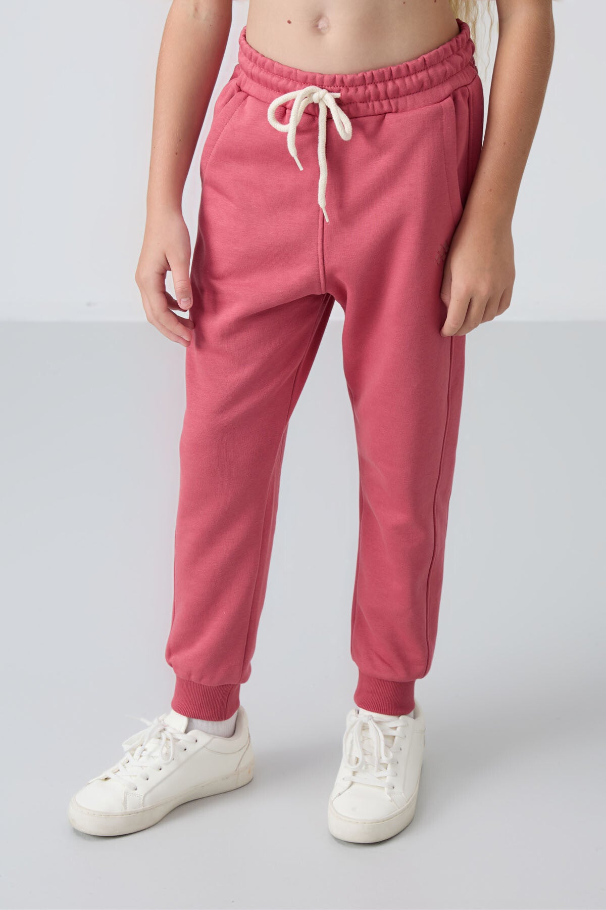 Wild Rose Cotton Fleece-Lined Soft Textured Standard Fit Embroidered Girls' Tracksuit Set - 75148