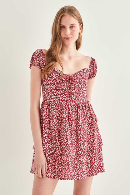 LACED COLLAR DRESS