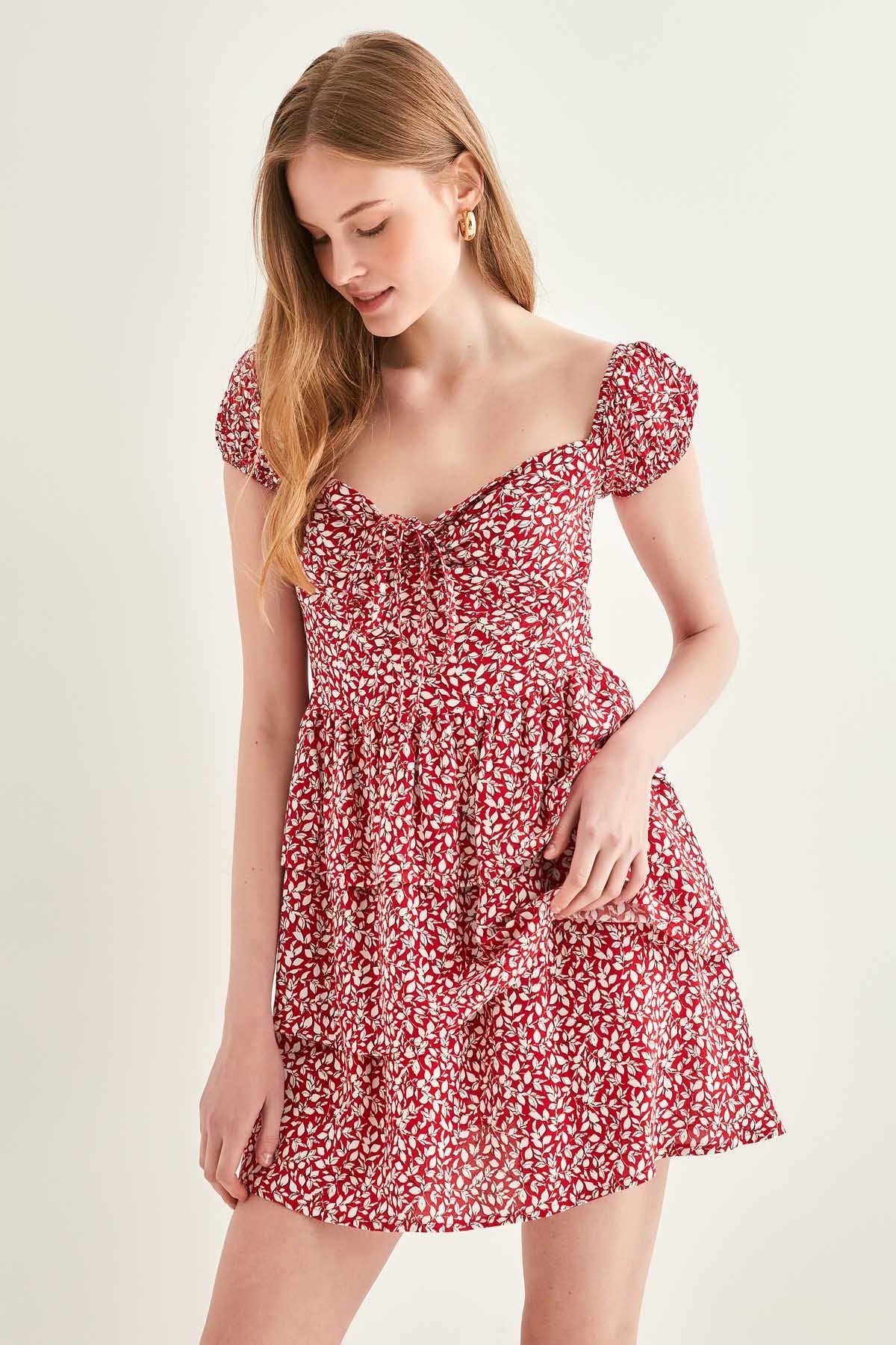 LACED COLLAR DRESS