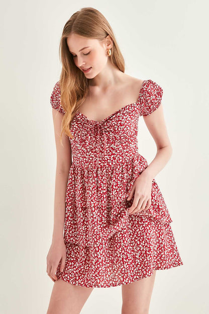 LACED COLLAR DRESS
