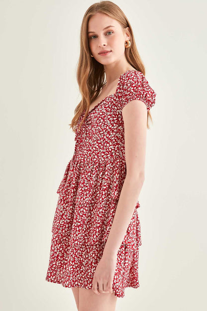 LACED COLLAR DRESS