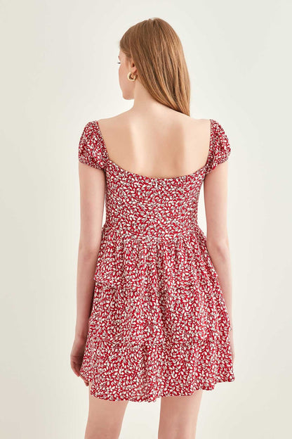 LACED COLLAR DRESS