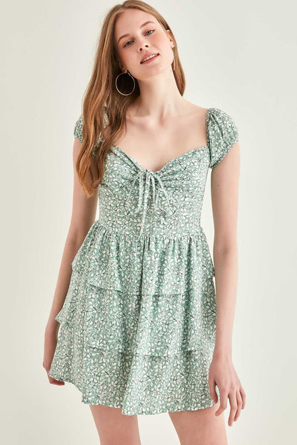 LACED COLLAR DRESS