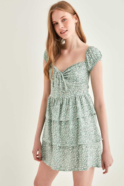 LACED COLLAR DRESS