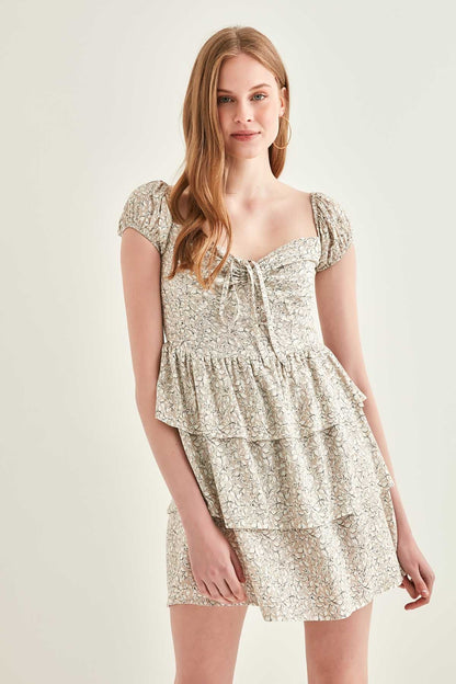 LACED COLLAR DRESS
