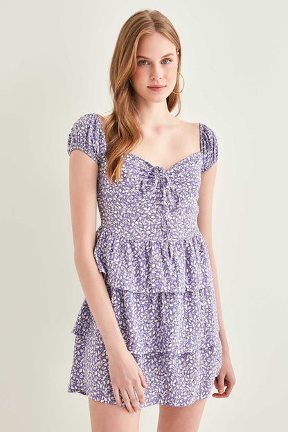 LACED COLLAR DRESS
