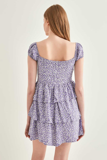 LACED COLLAR DRESS
