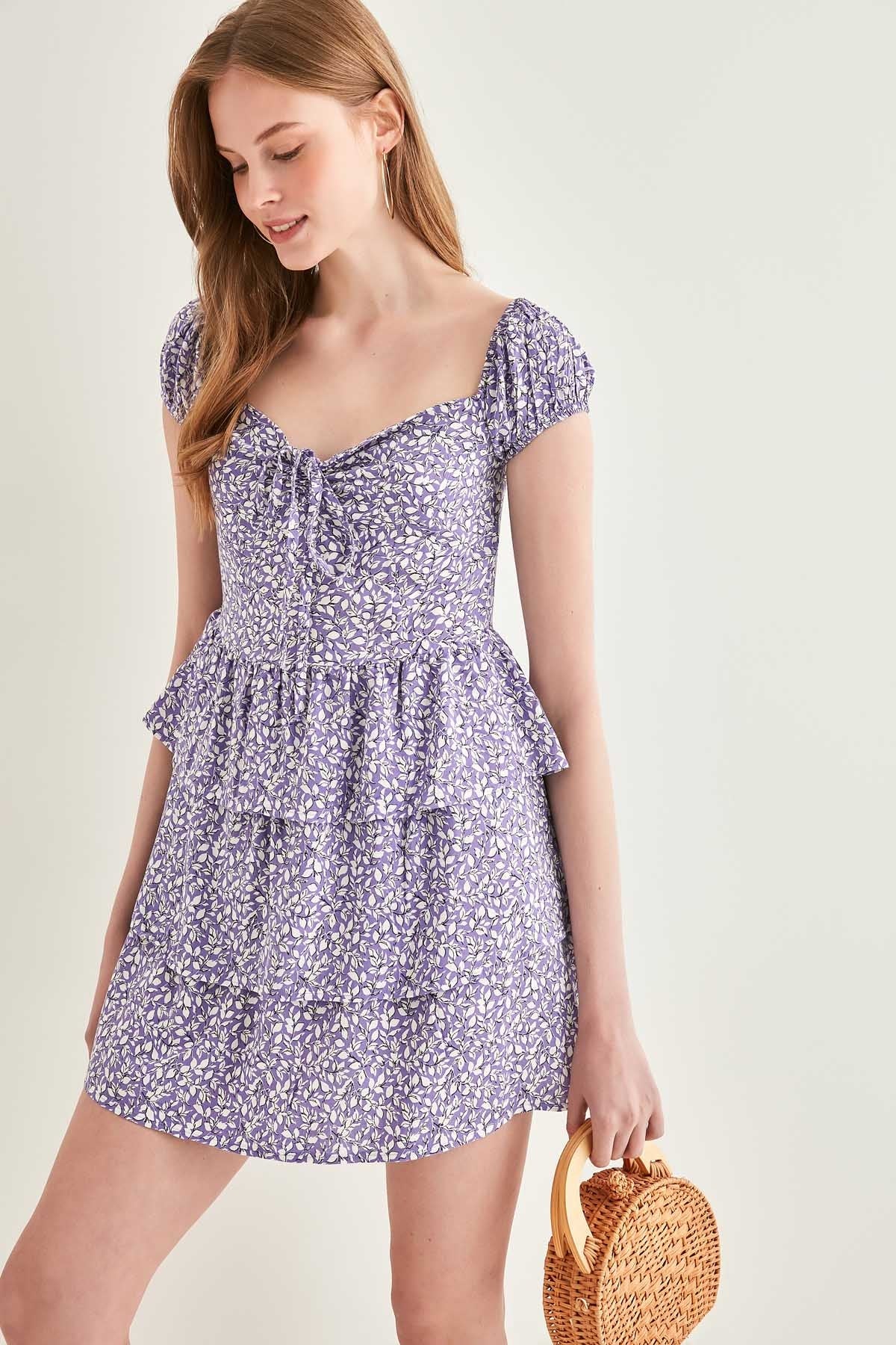 LACED COLLAR DRESS