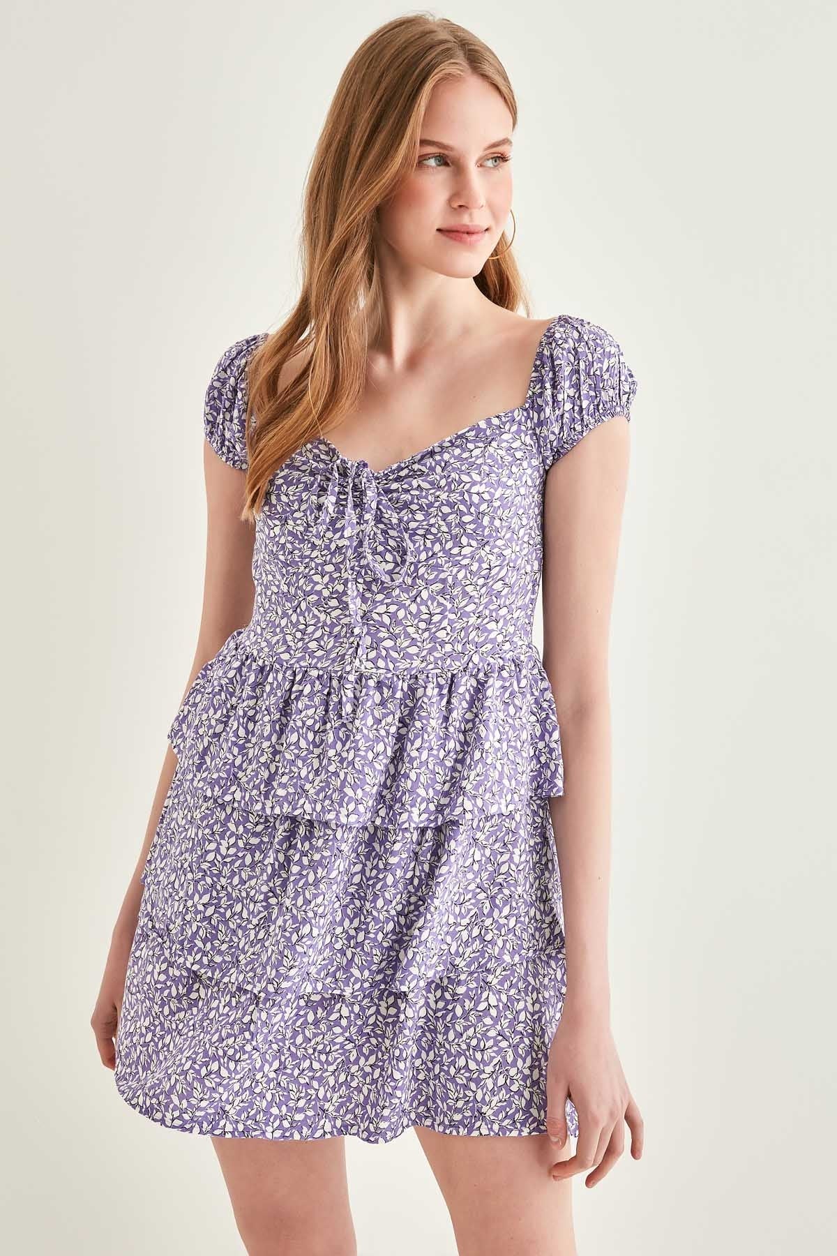 LACED COLLAR DRESS