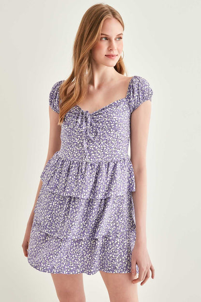 LACED COLLAR DRESS