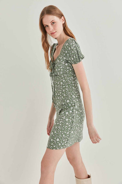 FLORAL MINI DRESS