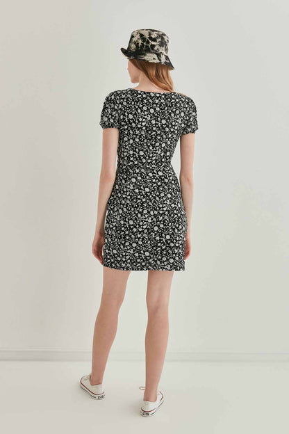 FLORAL MINI DRESS