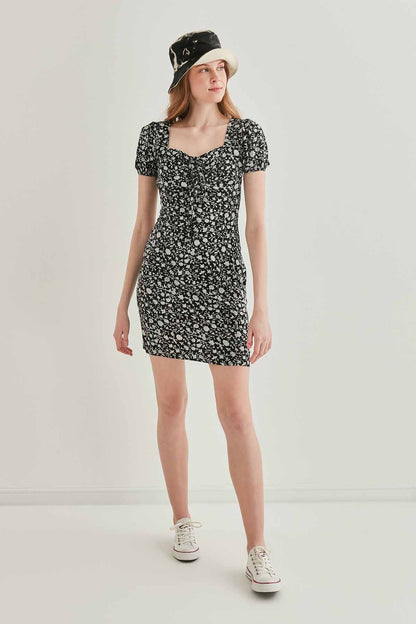 FLORAL MINI DRESS