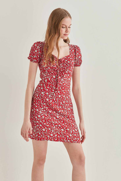 FLORAL MINI DRESS