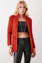 OPEN KNITTED CARDIGAN WITH POCKETS