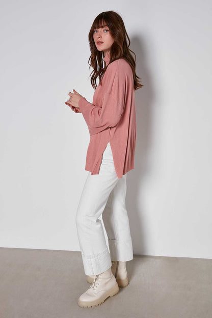 COMFY LOOSE KNITTED BLOUSE