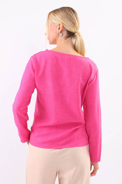 BLOUSE WITH ROUND COLLAR BUTTON