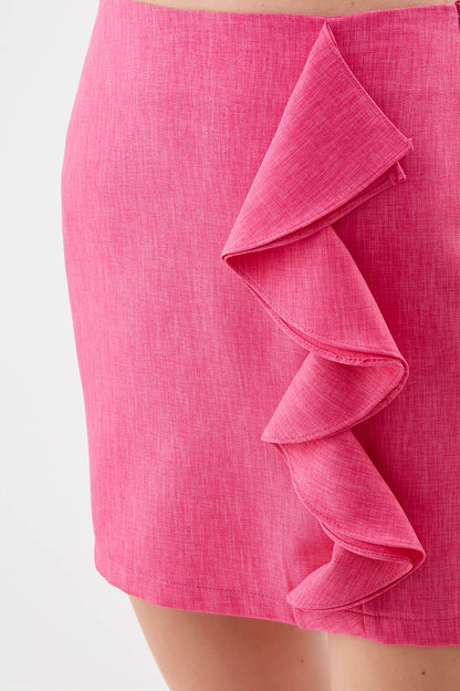 ZIPPERED MINI-SKIRT