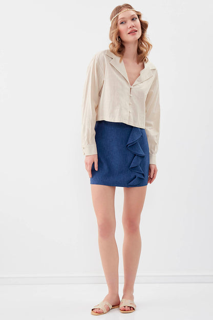 ZIPPERED MINI-SKIRT