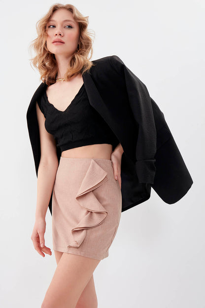 ZIPPERED MINI-SKIRT