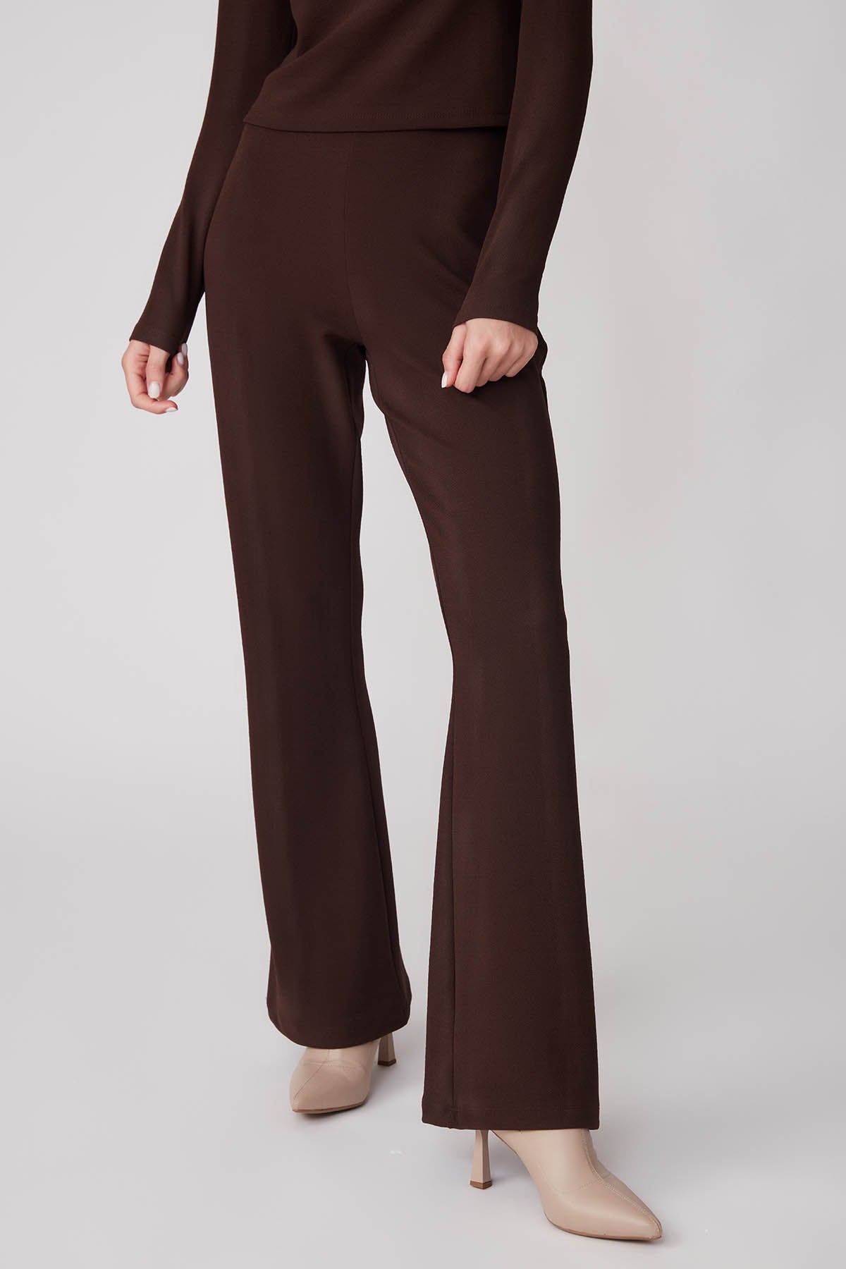 SPANISH PIECE WAIST ELASTANE TROUSERS WITH SIDE ZIPPER