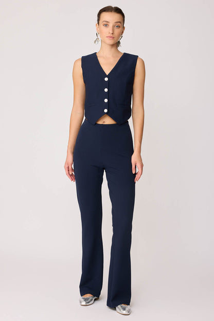 SPANISH PIECE WAIST ELASTANE TROUSERS WITH SIDE ZIPPER