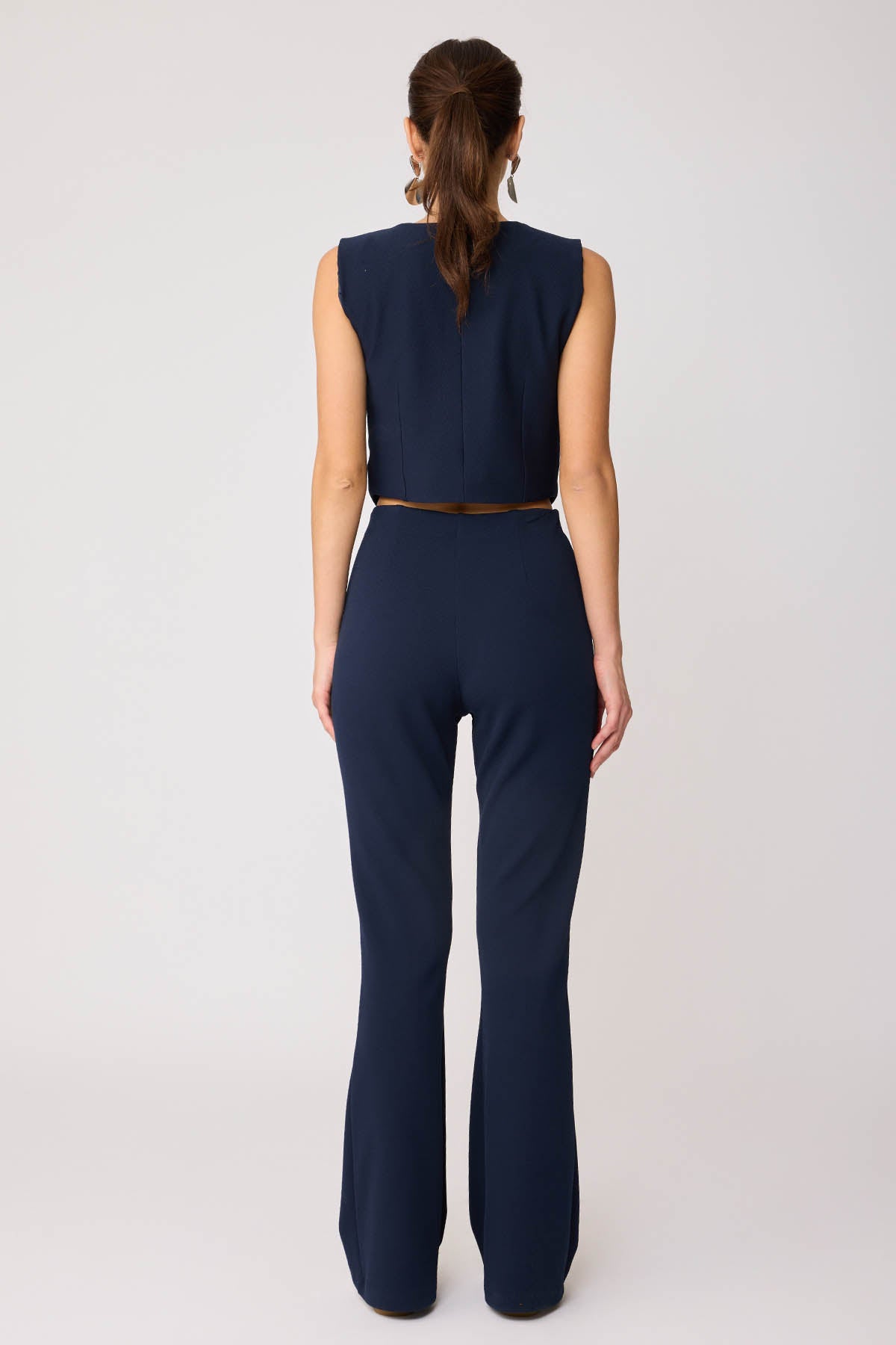 SPANISH PIECE WAIST ELASTANE TROUSERS WITH SIDE ZIPPER